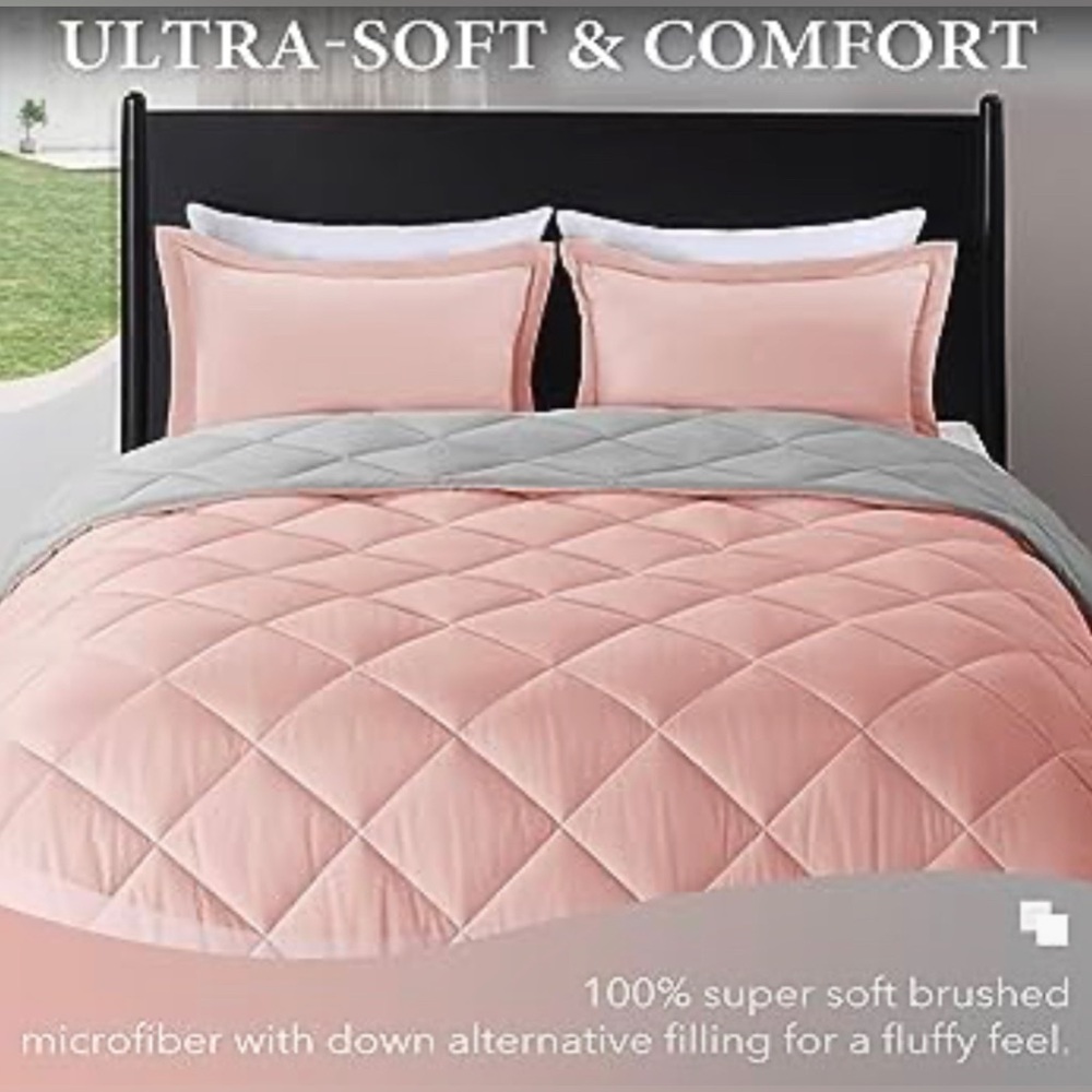 DownLuxe Reversible Comforter Set (King)